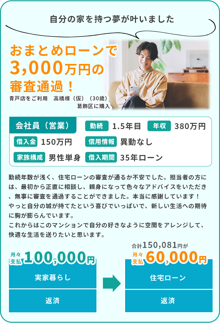 おまとめローンで3000万円の審査通過